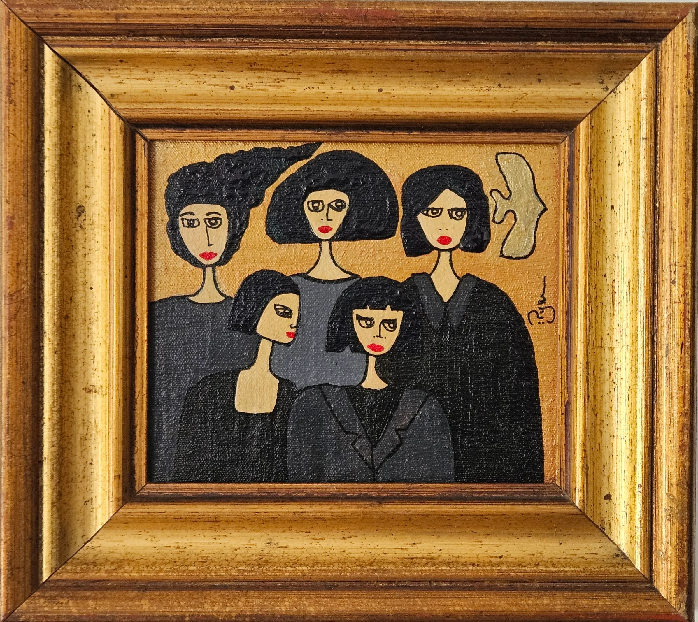 Peinture femmes à la colombe – « FEMININE »