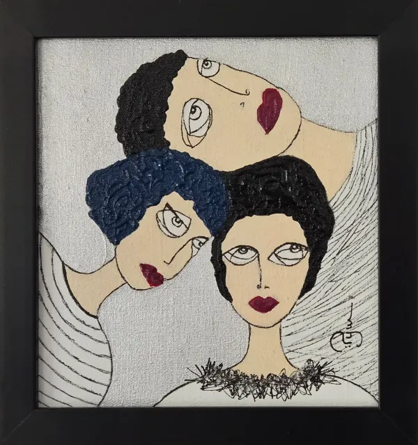 Peinture contemporaine portrait femmes « TOURBILLON »